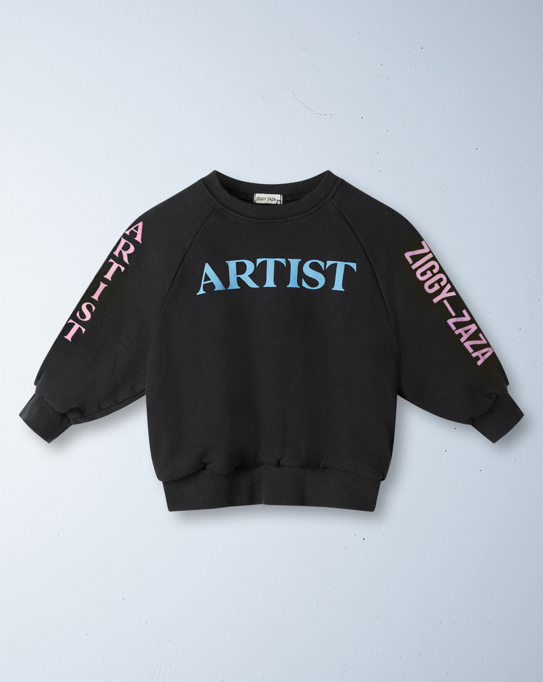 artist pullover | charcoal / candy print