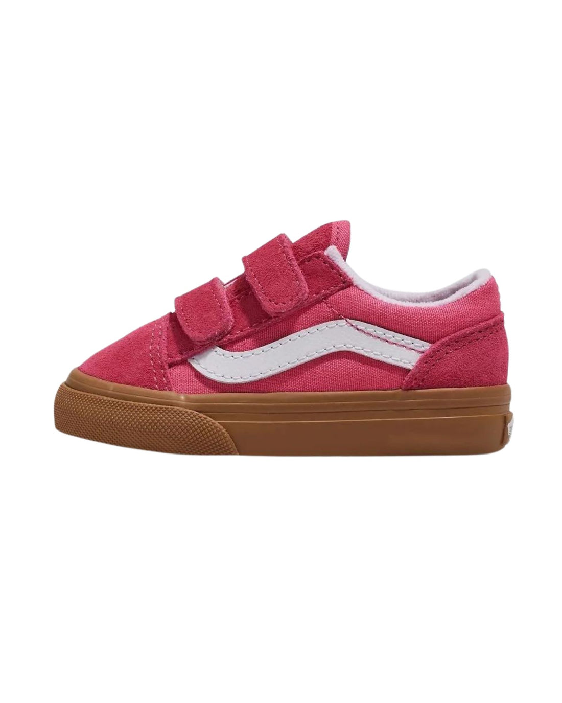 vans old skool velcro toddler | pink gum