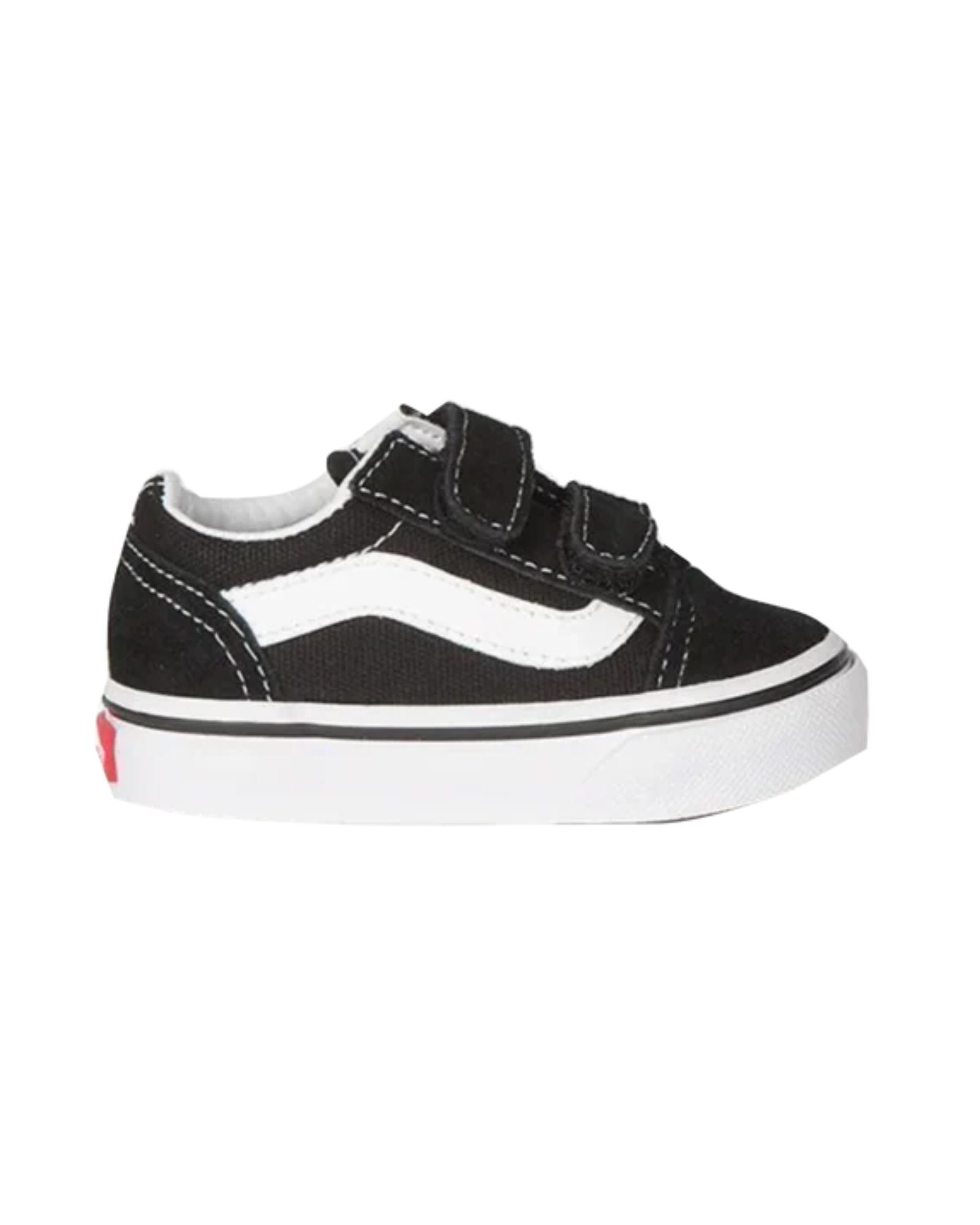 vans old skool velcro toddler | black