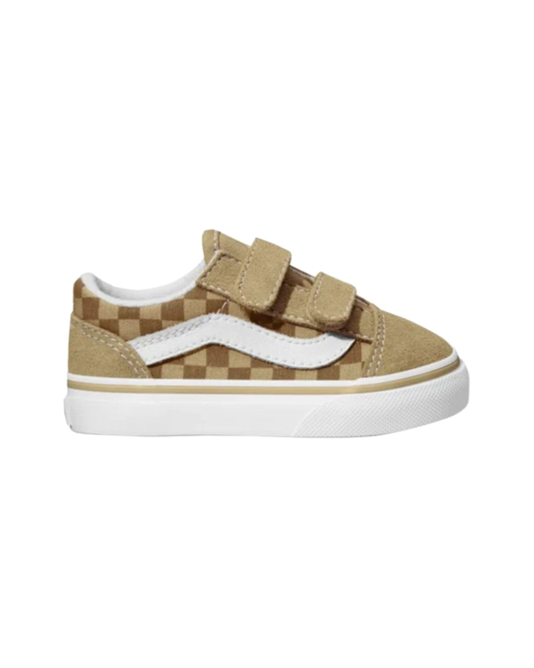 vans old skool velcro toddler | oatmeal