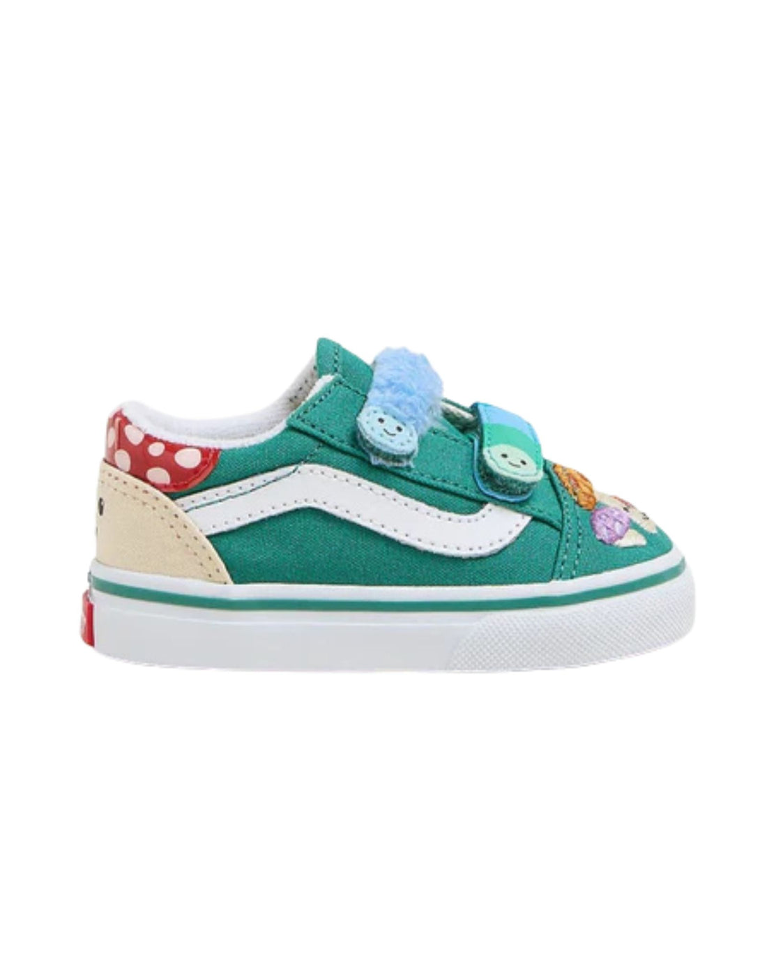 vans old skool velcro toddler | mushroom