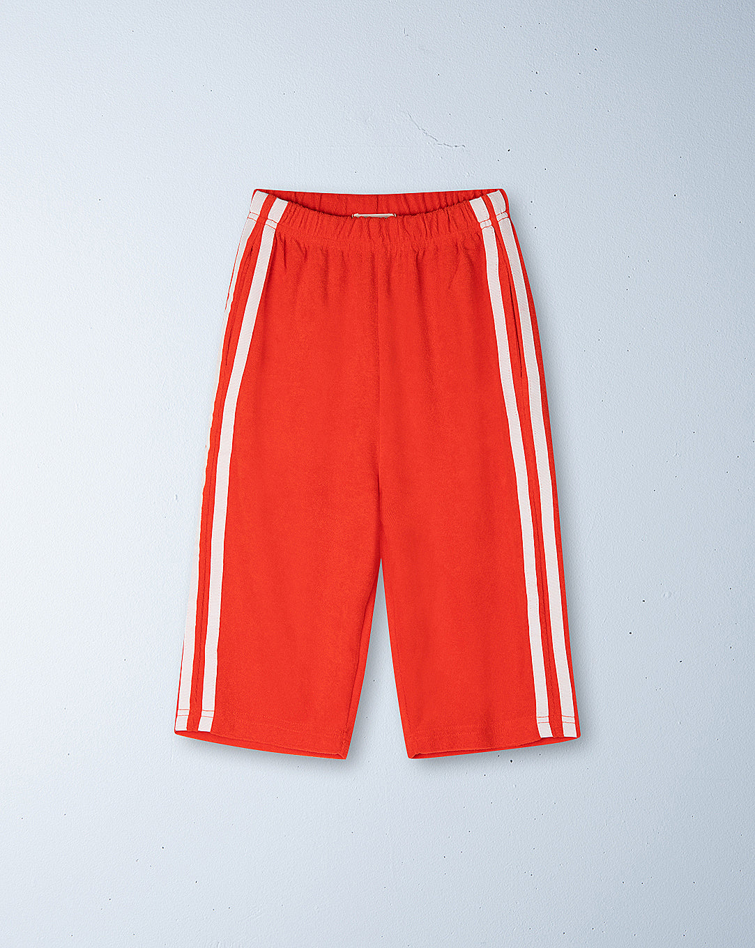 twin stripe terry pant | rosso