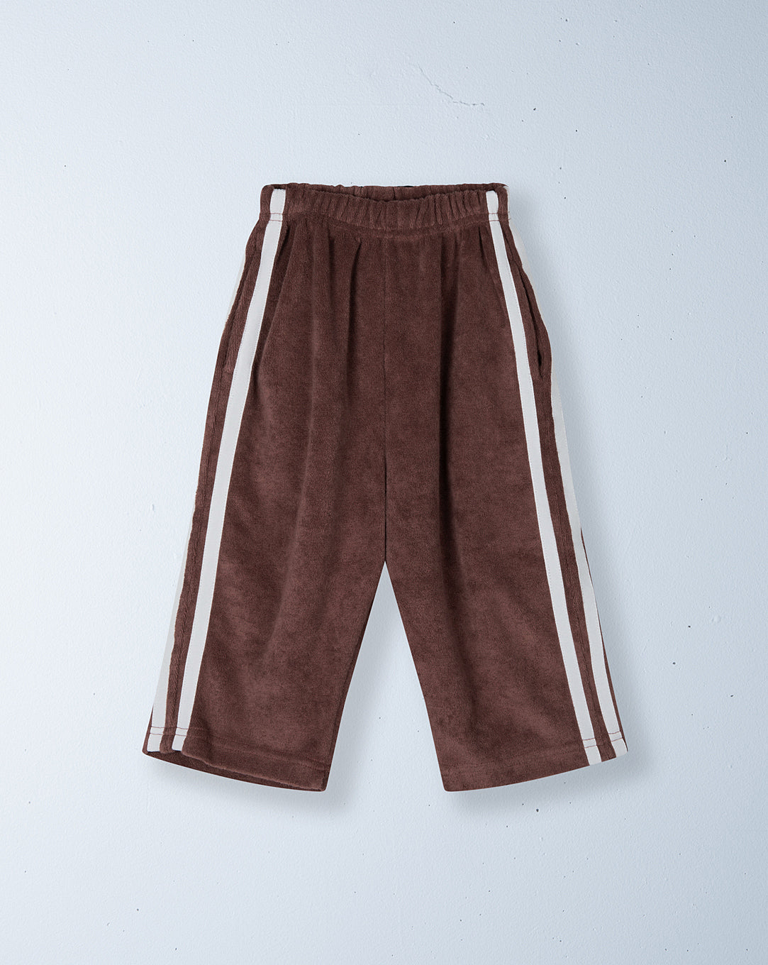 twin stripe terry pant | grape