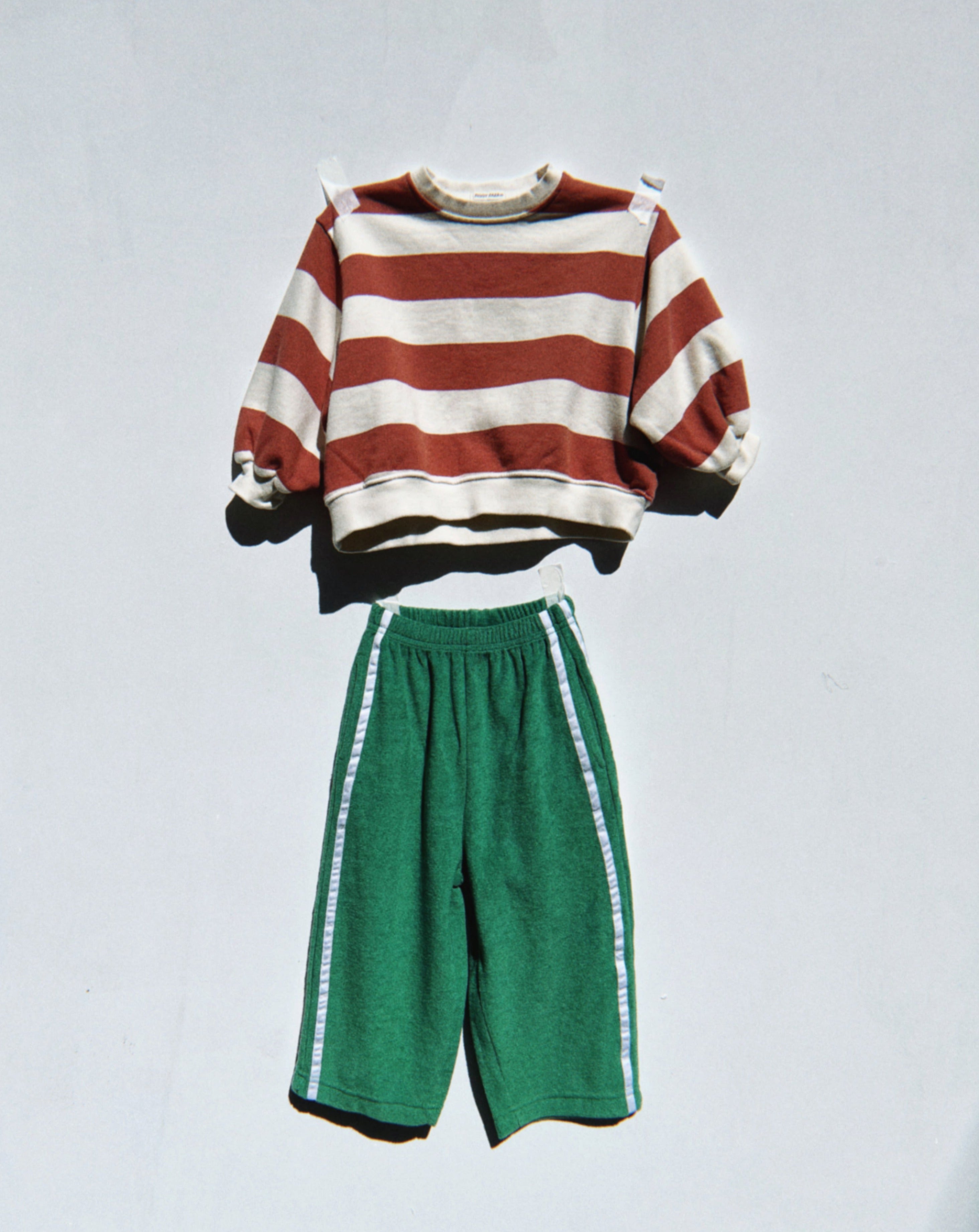 twin stripe terry pant | verde – ZIGGY ZAZA